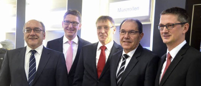 Die  Geschftsfhrung der  Sparkasse s... Marker, Klaus Jost und Andreas Isele   | Foto: Ingrid Bhm-Jacob