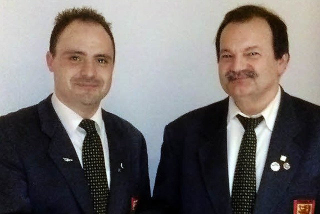 Der neue Vorsitzende Markus Bourquin (links) mit  Vorgnger Edwin Scherzinger   | Foto: Meyer