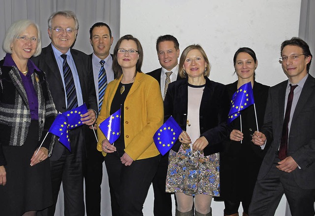 Gudrun Heute-Blum und Rainer Wieland  ... des Kreisverbandes der Europa-Union.   | Foto: Thomas Loisl Mink