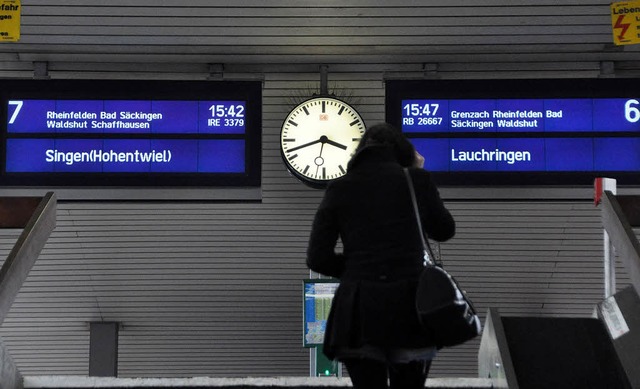Wer am Badischen Bahnhof in Basel vom ...ur selten mehr als fnf Minuten Zeit.   | Foto: Daniel Gramespacher