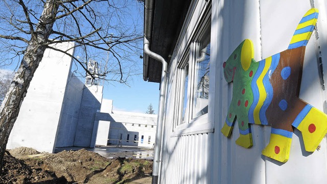 Kindergarten mit Aussicht: In der Rump...eubau, der in Sichtweite heranwchst.   | Foto: Robert Bergmann