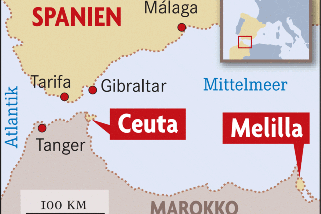 Tdlicher Massenansturm von Flchtlingen auf Ceuta