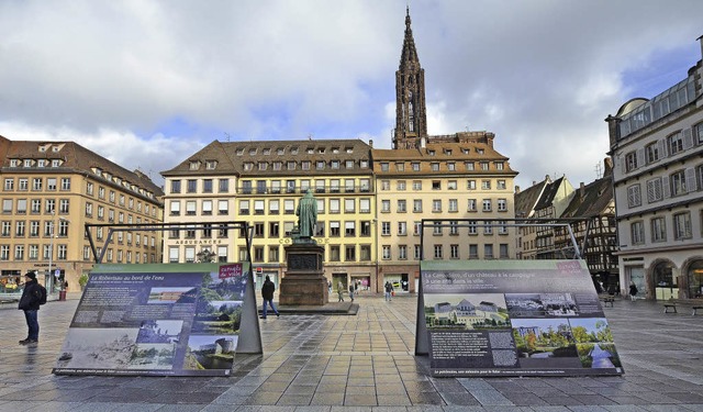 Stadtgeschichte gibt es in Straburg auf dem Gutenberg-Platz.   | Foto: BRI