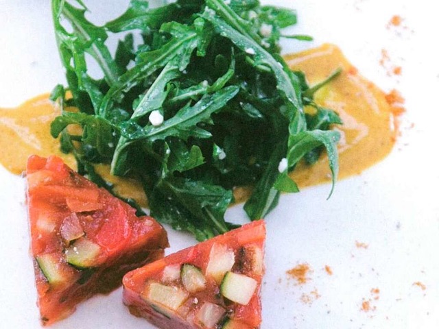Nicht nur Vegetarier schtzen die Gem...n mal mit Ruccola-Salat serviert wird.  | Foto: Michael Wissing