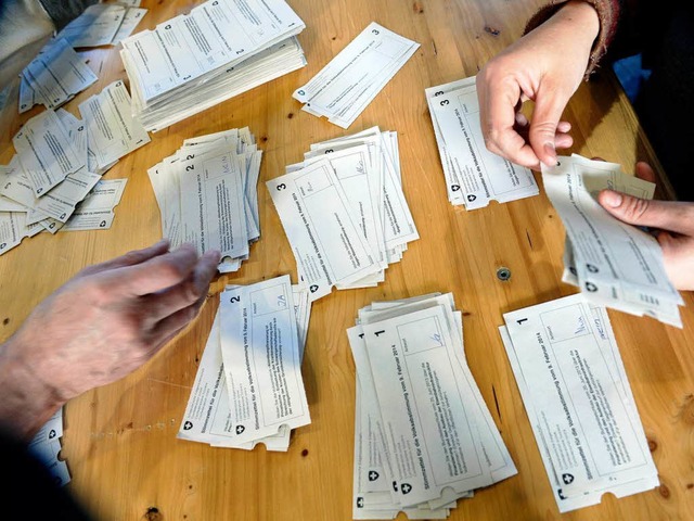 Volksabstimmung in der Schweiz: So werden die Stimmen ausgezhlt.  | Foto: dpa