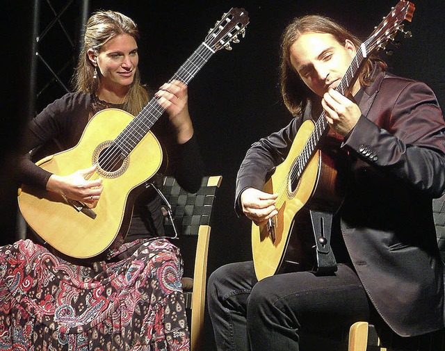 Als perfekt harmonierendes Duo prsent... ihrer Klangreise durch Lateinamerika.  | Foto: Frey