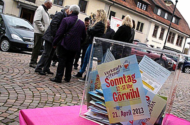 Ohne Gewerbeschau muss heuer in Grwihl der verkaufsoffene Sonntag auskommen.   | Foto: Peter Schtz