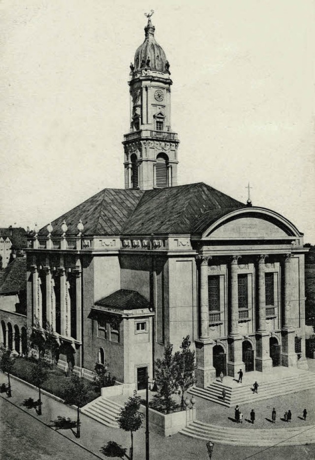 Die Lutherkirche auf einer undatierten...das Jahr 1925 entstanden sein drfte.   | Foto: Archiv Manfred Gallo
