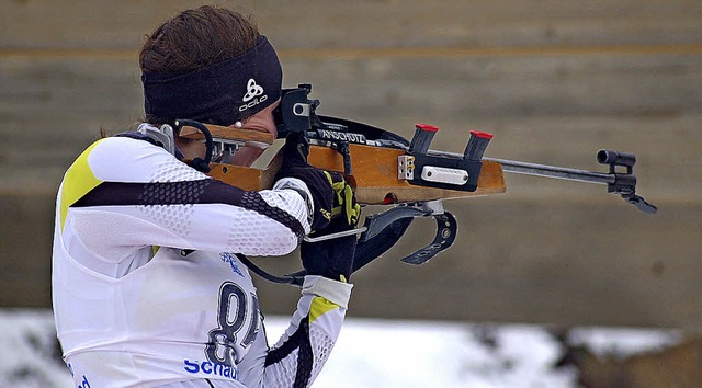 Treffsicherheit im Biathlon ist nicht ...ier vom SC Urach beim Stehendanschlag   | Foto: Junkel