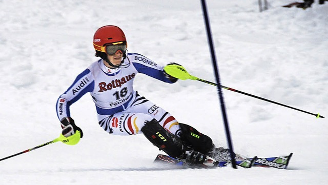 Ein Knner auf der Kante: Yannick Zell... FIS-Slalom am Sonntag schied er aus.   | Foto: Hauck