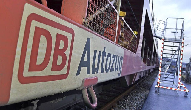 Der Autozug in Lrrach: Wie lange die ...e Debatte ber Fr und Wider im Gang.   | Foto: Nikolaus Trenz