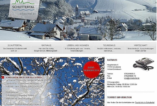 Wunschtraum Wintermrchen auf der Schuttertler Homepage   | Foto: screenshot: bz