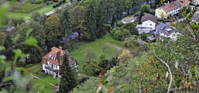 Zwischen der Villa Dornrschen (links)...sollen drei Wohnhuser gebaut werden.   | Foto: Rainer Ruther