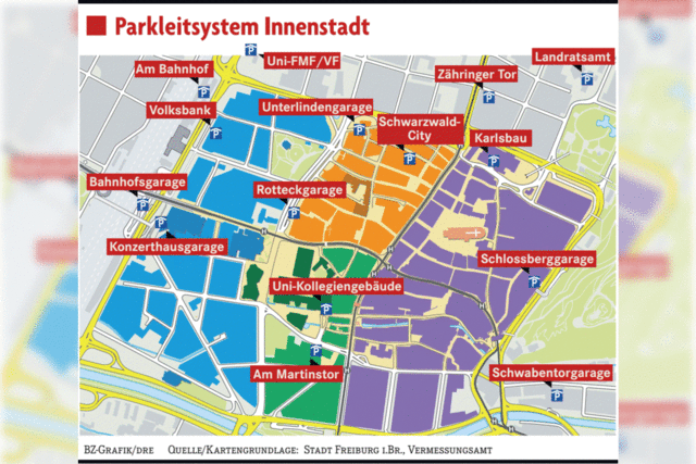 Parkleitsystem in Freiburg wird erneuert – App kommt