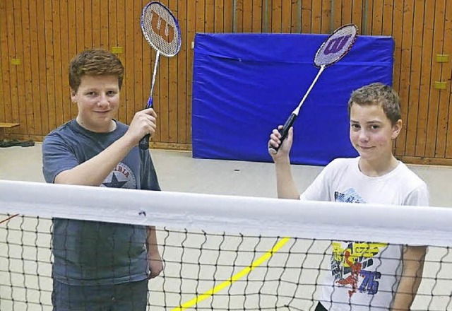 Badminton frdert die Konzentrations- ...ler, 13 Jahre, Schmetterblle am Netz.  | Foto: Sylvia Bleckmann