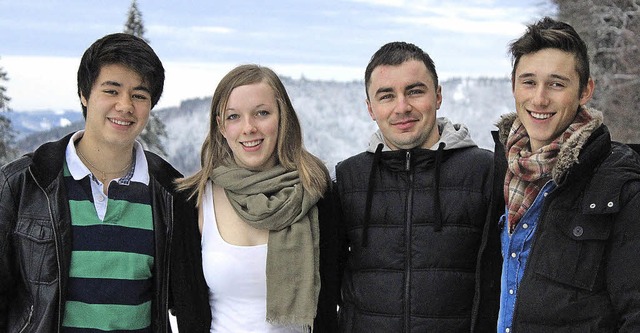 Im Hochschwarzwald angekommen und mitt...n, Andriy Hemyzkyj und Yannis Mhamdi.   | Foto: Sina Gesell