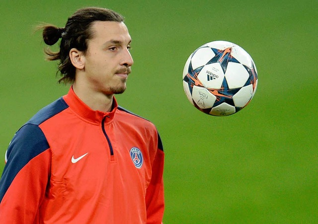 Zlatan Ibrahimovic ist heute in Leverkusen im Einsatz   | Foto: AFP