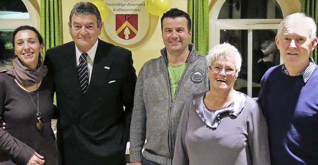 Ganz oben im Florianstble: (v.l.) Anj... drei Reinhard Stopfkuchen fehlt hier.  | Foto: Georg Vo