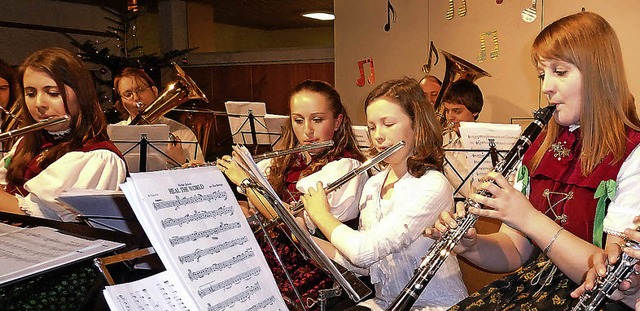 Blasinstrumente sind in Gschweiler be...d bei einem Konzert im Dezember 2012.   | Foto: ArchivFoto: Heidrun Simoneit