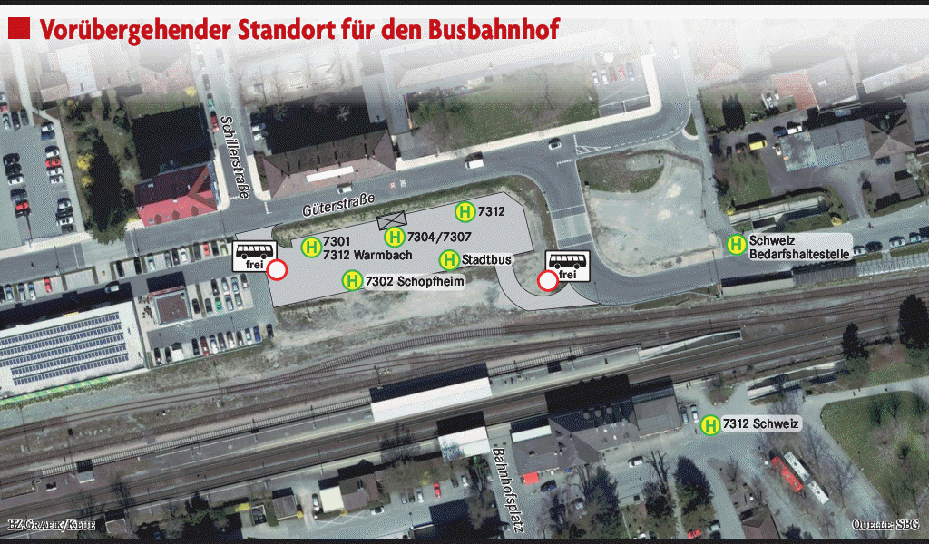 Busbahnhof zieht an die Güterstraße Rheinfelden Badische Zeitung