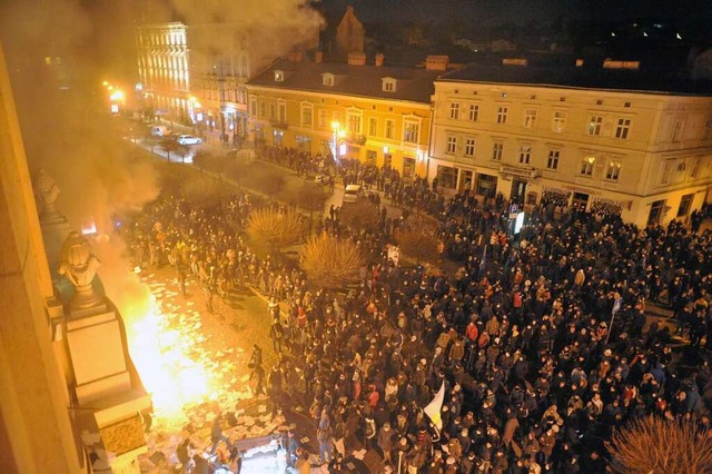 Unruhen in Lviv  | Foto: dpa