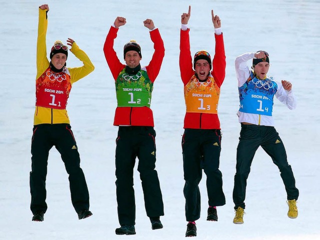 Nicht nur die deutschen Skispringer drfen sich ber Medaillen freuen.   | Foto: dpa