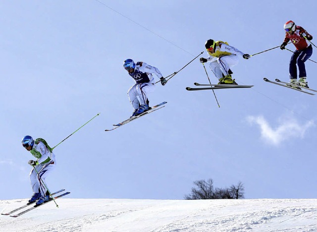 Skicross: meterweite Flge garantiert  | Foto: dpa