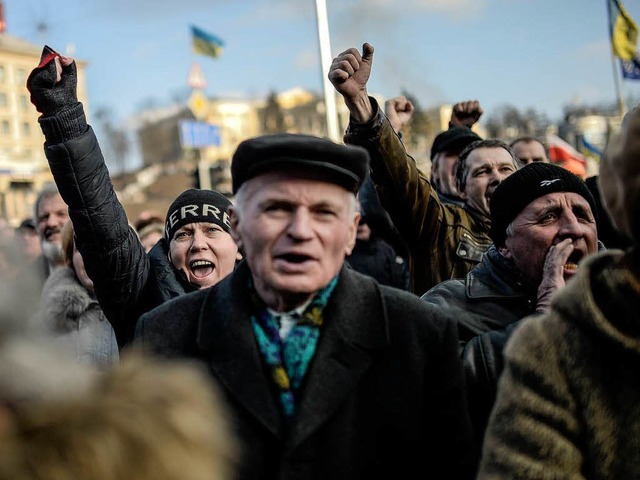 Jubel auf dem Maidan  | Foto: AFP