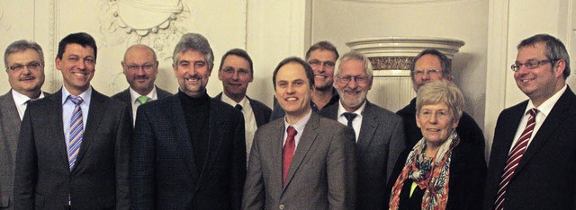 Optimistisch fr die Entwicklung der S...Rathauschef Alexander Guhl (von links)  | Foto: Jrn Kerckhoff