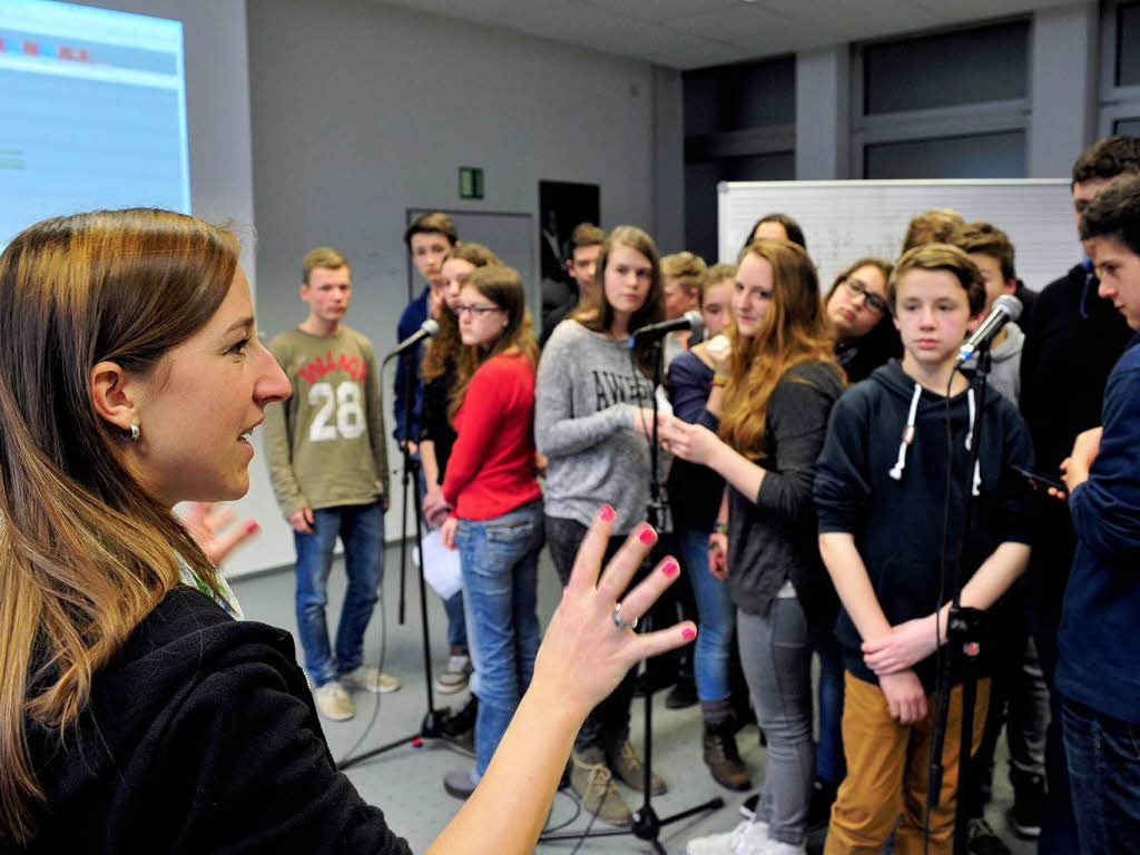 Lena Knobloch gibt die letzten Anweisungen.