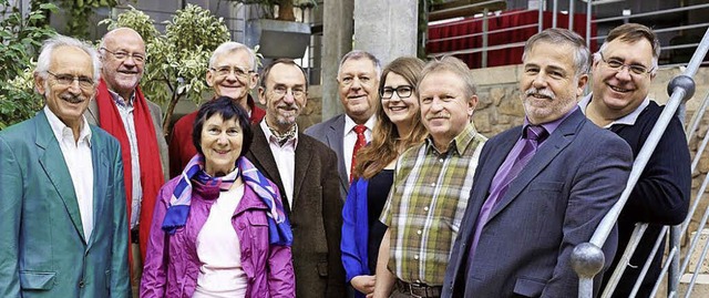 Ekkehard Pohl, Hartmut Hitschler, Moni...Hans-Dieter Paul und  Harald Schwanz.   | Foto: Johannes Weitzel