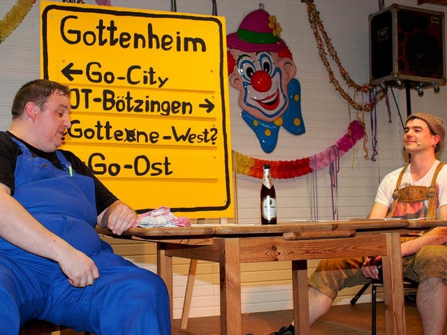 Denni (Daniel Hengst) und Manni (Hans-...m ohne Brgermeister Kieber weitergeht  | Foto: Mario Schneberg