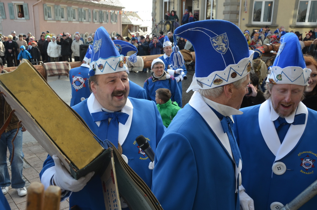 Der Narrenrat fordert Einlass ins Rathaus