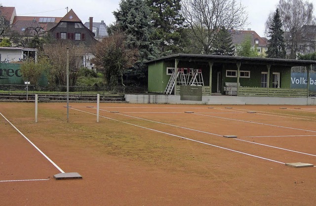 Zwei Spielfelder will der TCO an der Wilhelmstrae mit einer Halle berbauen.   | Foto: Gertrude Siefke