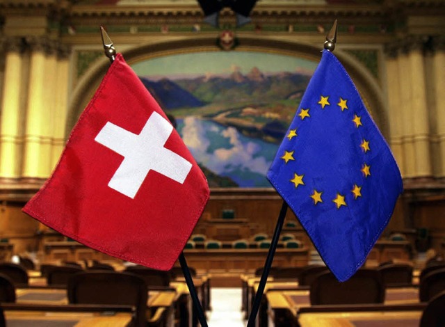 Beziehungskrise: die EU und die Schweiz  | Foto: dpa