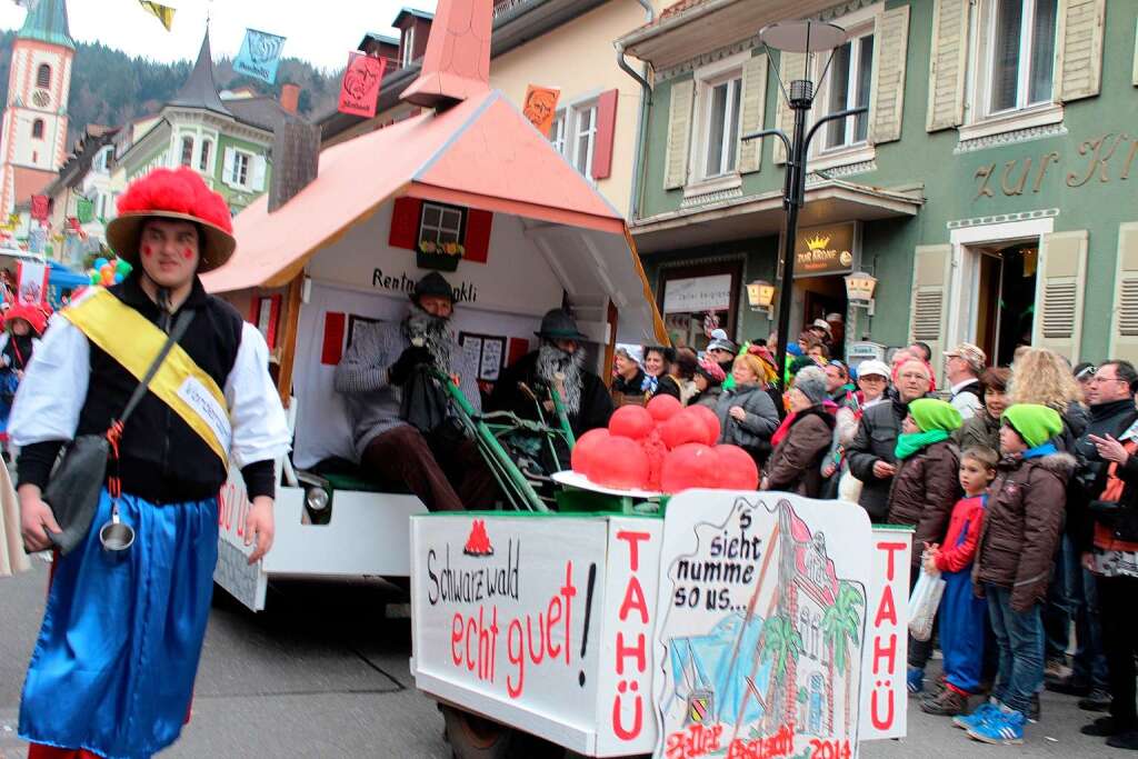 Beim Fasnachtsumzug in Zell kamen die Zuschauer aus dem Staunen nicht heraus