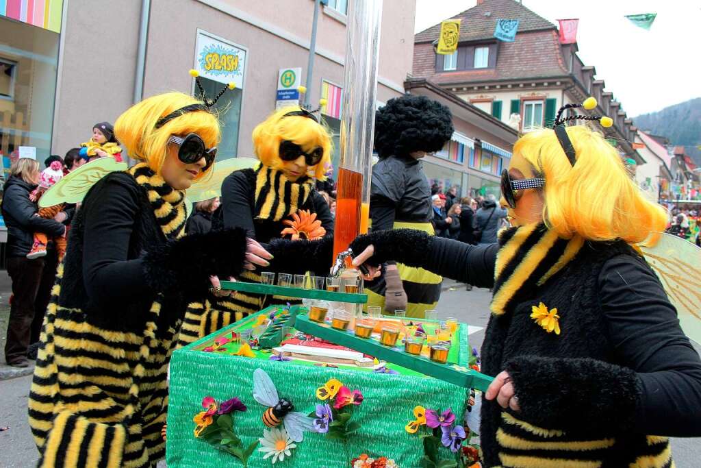 Beim Fasnachtsumzug in Zell kamen die Zuschauer aus dem Staunen nicht heraus