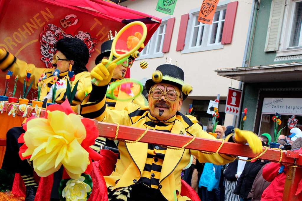 Beim Fasnachtsumzug in Zell kamen die Zuschauer aus dem Staunen nicht heraus