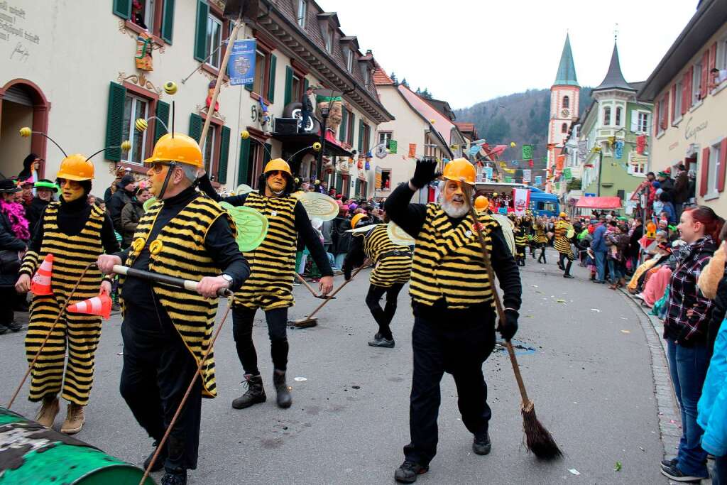 Beim Fasnachtsumzug in Zell kamen die Zuschauer aus dem Staunen nicht heraus