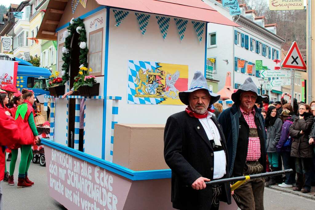 Beim Fasnachtsumzug in Zell kamen die Zuschauer aus dem Staunen nicht heraus