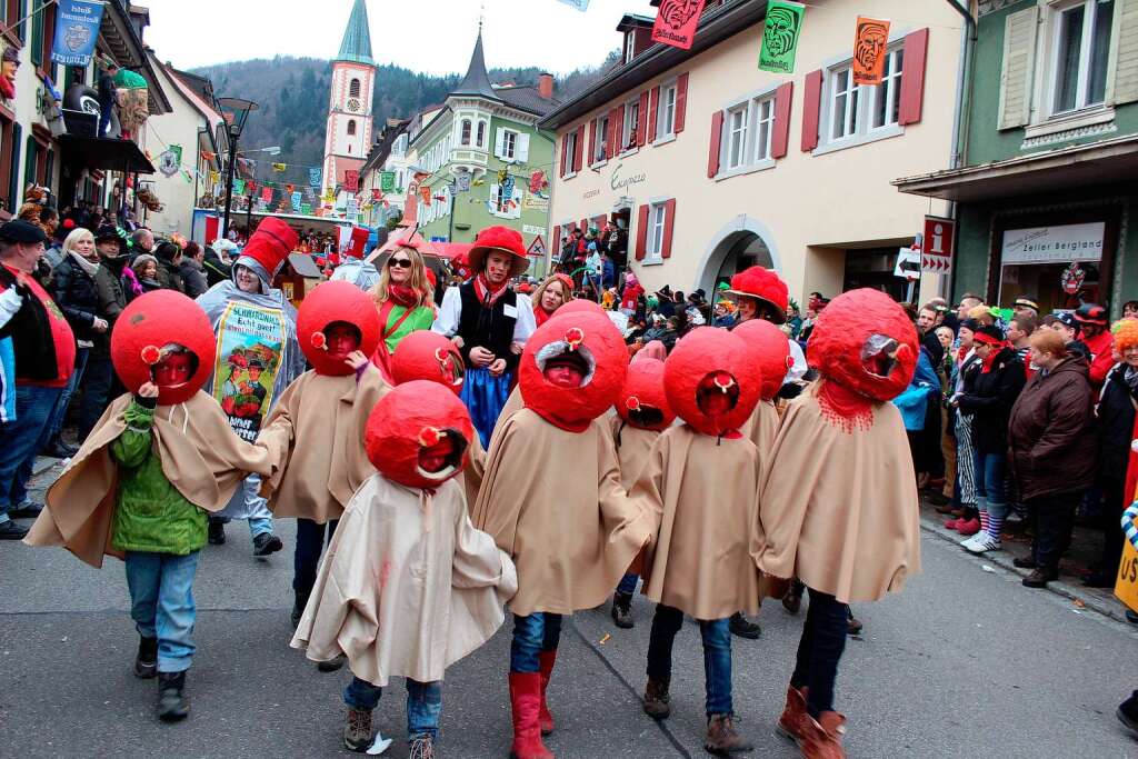 Beim Fasnachtsumzug in Zell kamen die Zuschauer aus dem Staunen nicht heraus