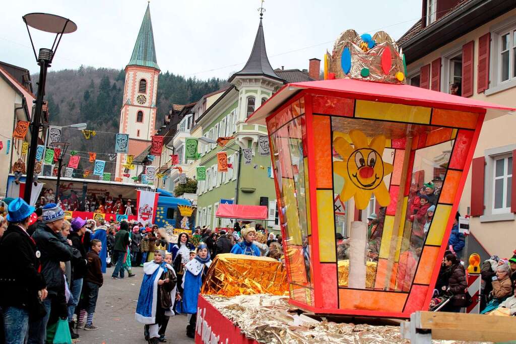 Rote Laterne der Vogtei Sunneland mit dem letzten Wagen