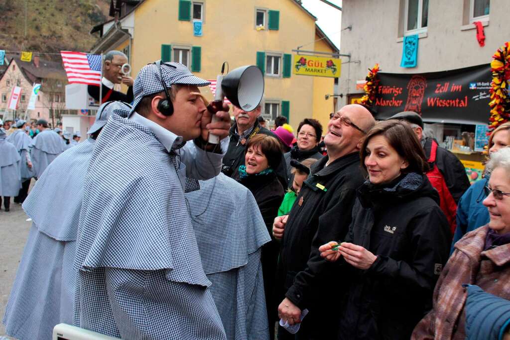 Beim Fasnachtsumzug in Zell kamen die Zuschauer aus dem Staunen nicht heraus