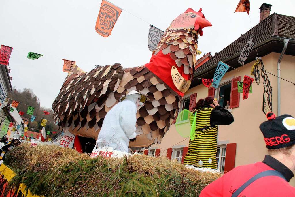 Beim Fasnachtsumzug in Zell kamen die Zuschauer aus dem Staunen nicht heraus