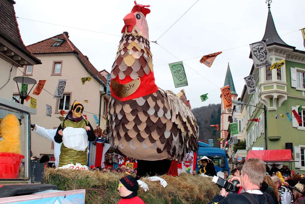 Beim Fasnachtsumzug in Zell kamen die Zuschauer aus dem Staunen nicht heraus