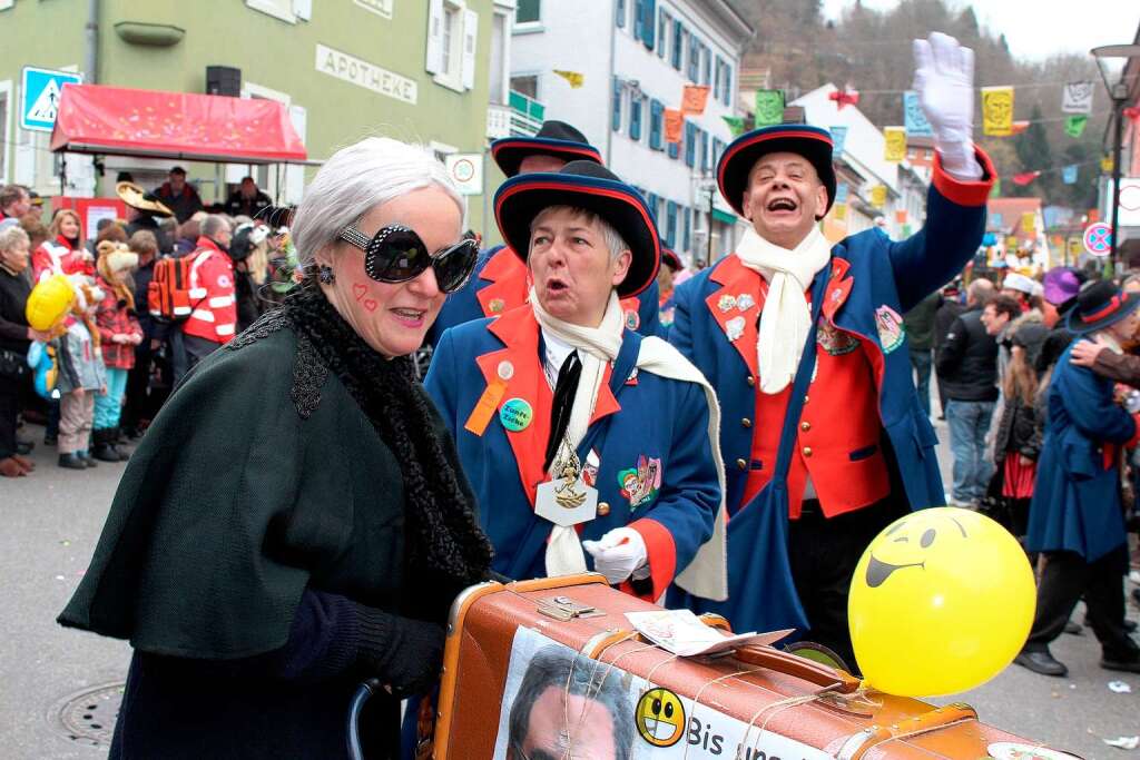 Auch die Hausener Narren waren in Zell mit dem Thema Senioren