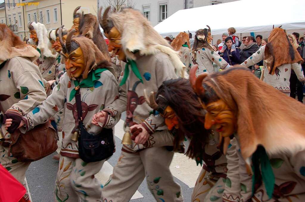 Bunter Lindwurm schlngelt sich durch Sthlingen!Mit dabei sind die Wiezemer Geie und die Geie-Guggis!