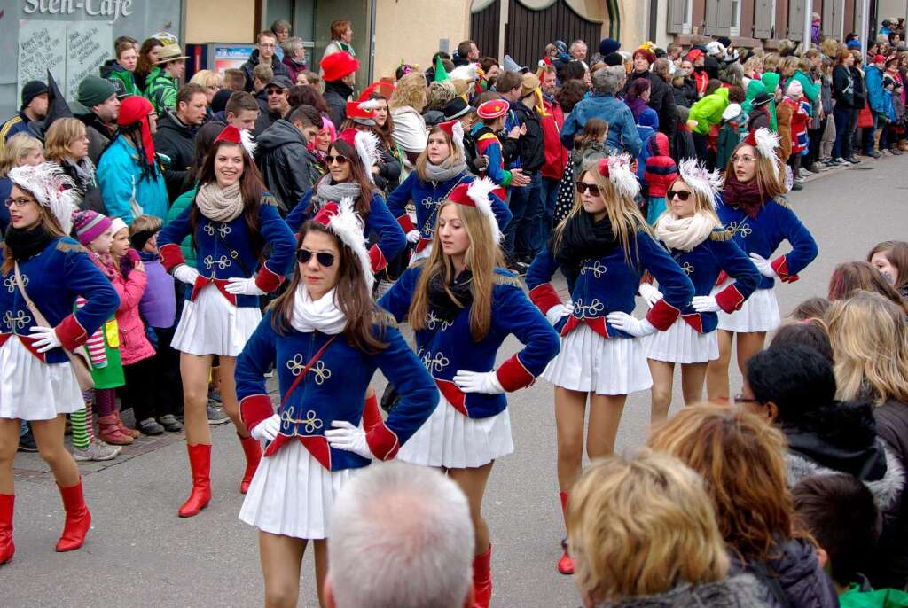 Eine prchtige Narrenparade defilierte zum Rosenmontagsumzug durch Heitersheim.