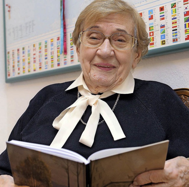 Thea Moppert kurz vor ihrem 90. Geburtstag   | Foto: Peter Heck