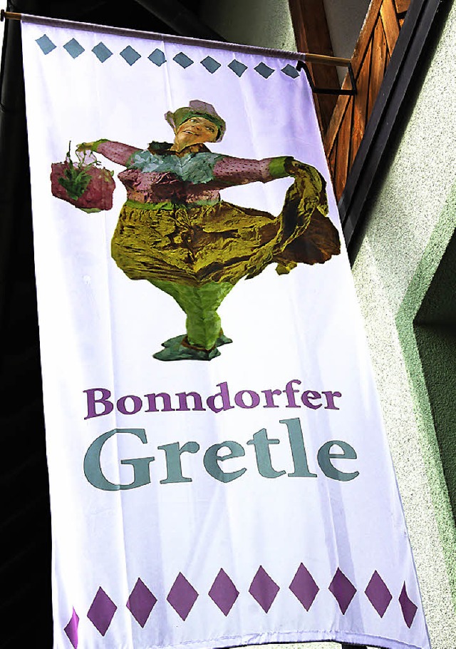 Die erste Bonndorfer Gretlefahne ist e...die Urheberin dieser nrrischen Idee.   | Foto: mhw